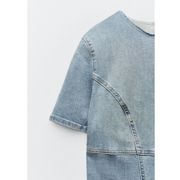 Zara TRF DENIM MIDI DRESS - Picture 13 of 14